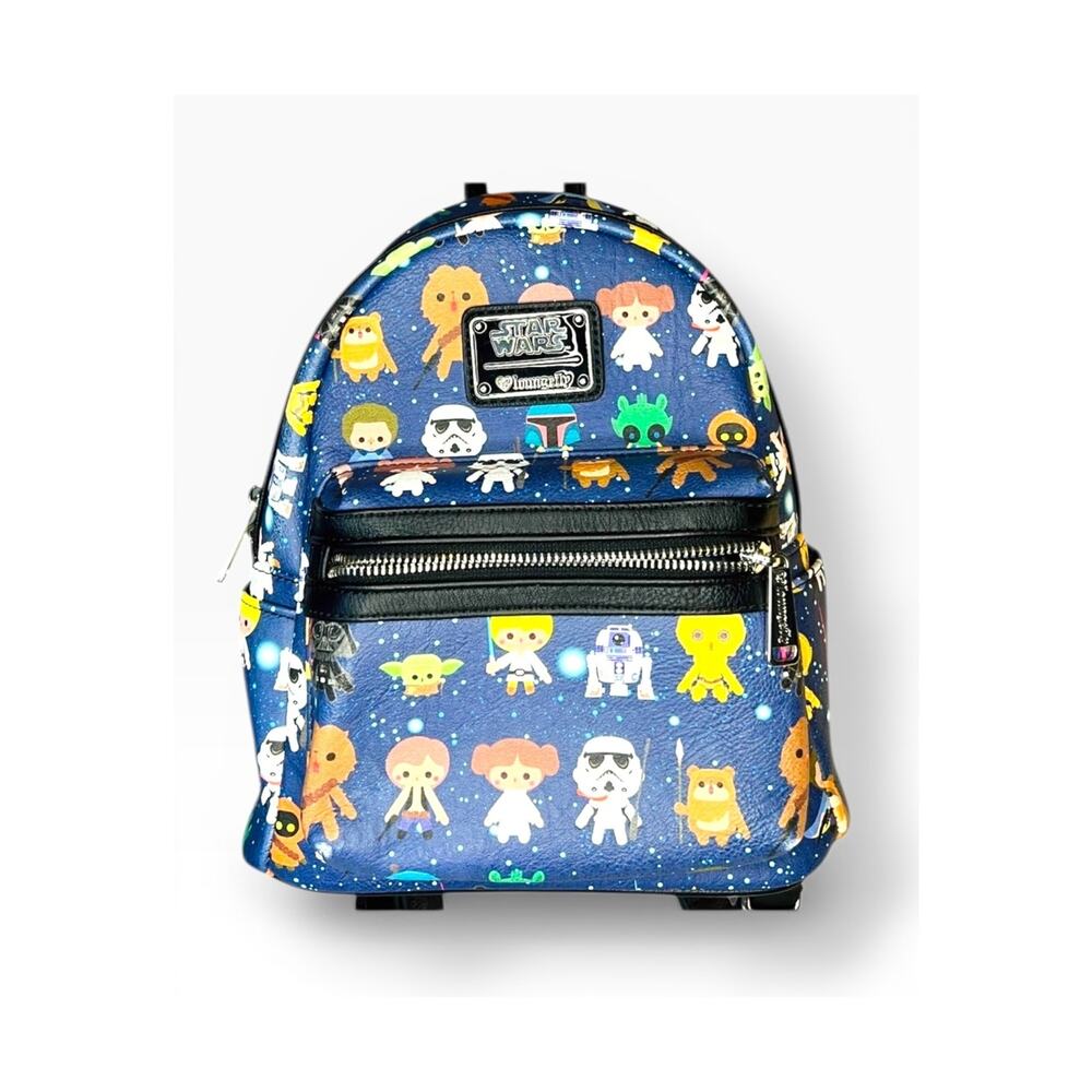 Loungefly Star Wars Chibi Mini Backpack Galaxy Print Collector Bag